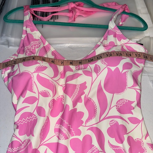 NWT Kate Spade Surf Pink Tulip Floral One Piece Swimsuit Bathing Suit Size XL - Picture 6 of 11